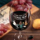 Happy, Cat Lovers, Pet Lovers, Cat Mom, Cat Dad - A Woman Cannot Survive On Wine Alone Cat Mom Cat Dad - Personalized Wine Glass