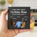 Happy,Dog Lovers,Pet Lovers,Dog Mom,Gift For Yourself,Gift For Women - A Woman Cannot Survive On Wine Alone Dog Mom - Personalized Slate Coaster