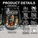 Happy,Dog Mom,Dog Lovers,Pet Lovers,Dog Dad - A Woman Cannot Survive On Wine Alone Dog Mom Cartoon - Personalized Stemless Wine Glass