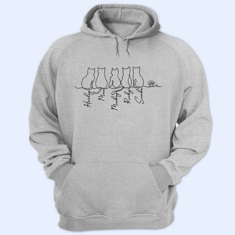 Adorable Cat Line - Personalized T Shirt