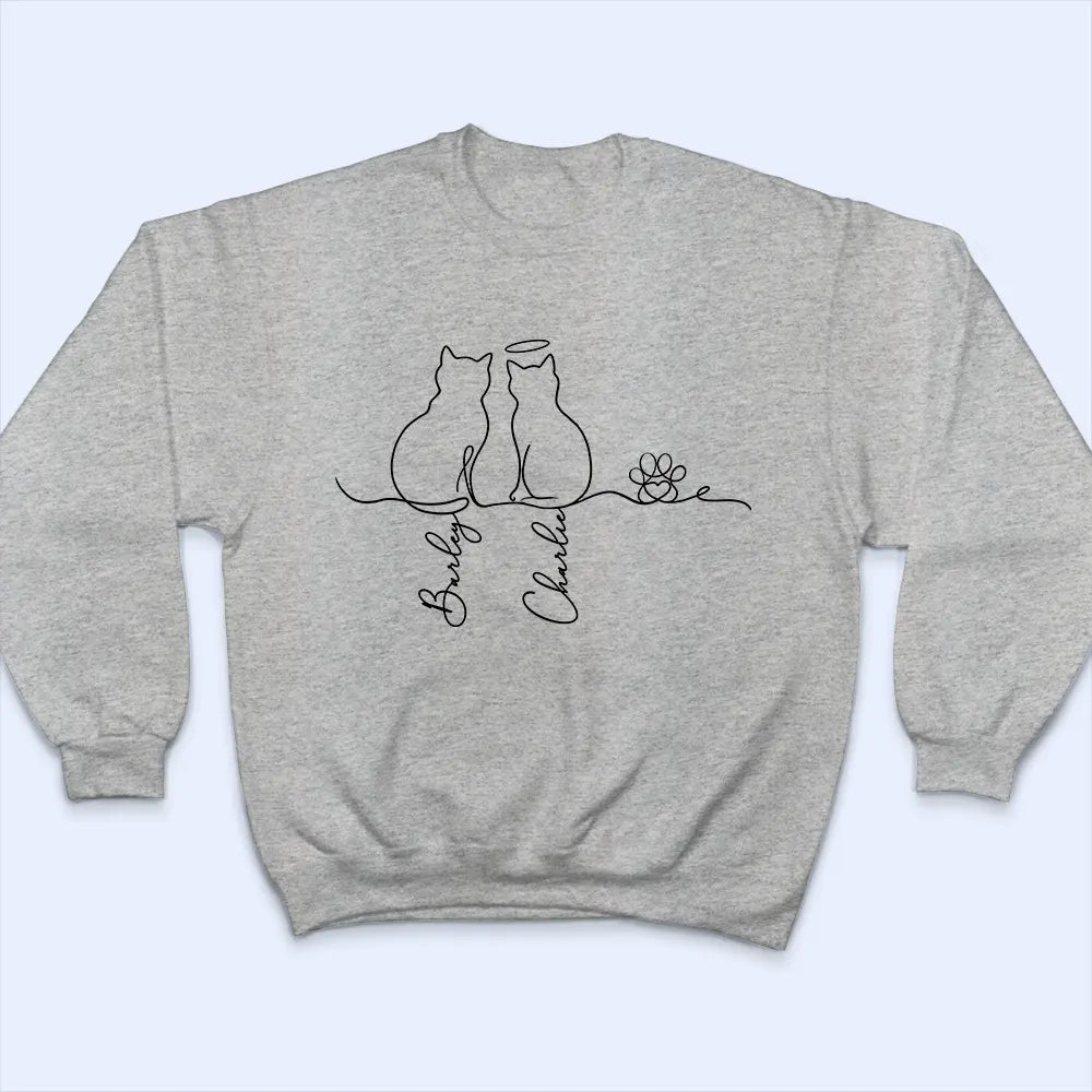 Adorable Cat Line - Personalized T Shirt