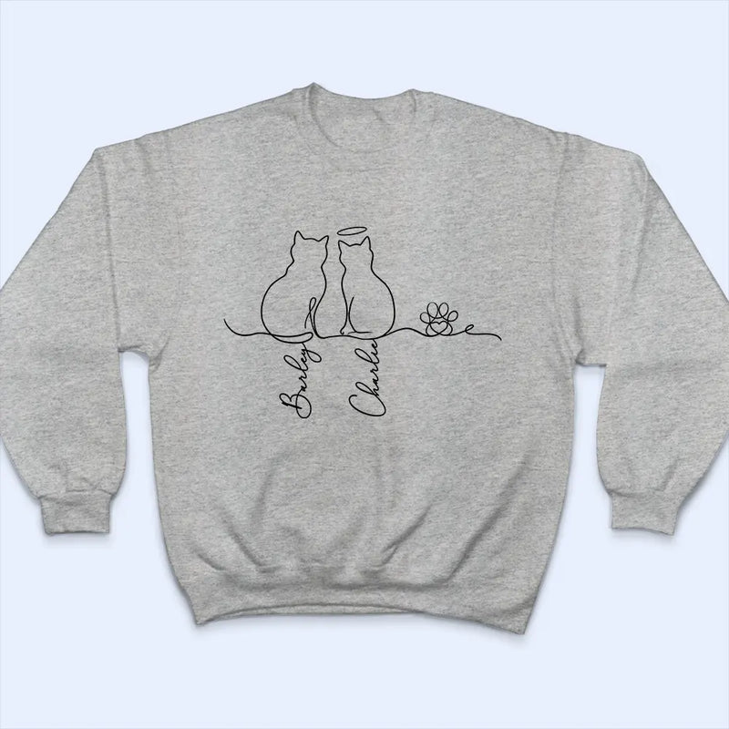 Adorable Cat Line - Personalized T Shirt