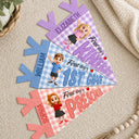 Confident,Back To School,Gift For Kids,Warp Text - Adorable Kid First Day Of Kindergarten & First Grade - Personalized Pennant