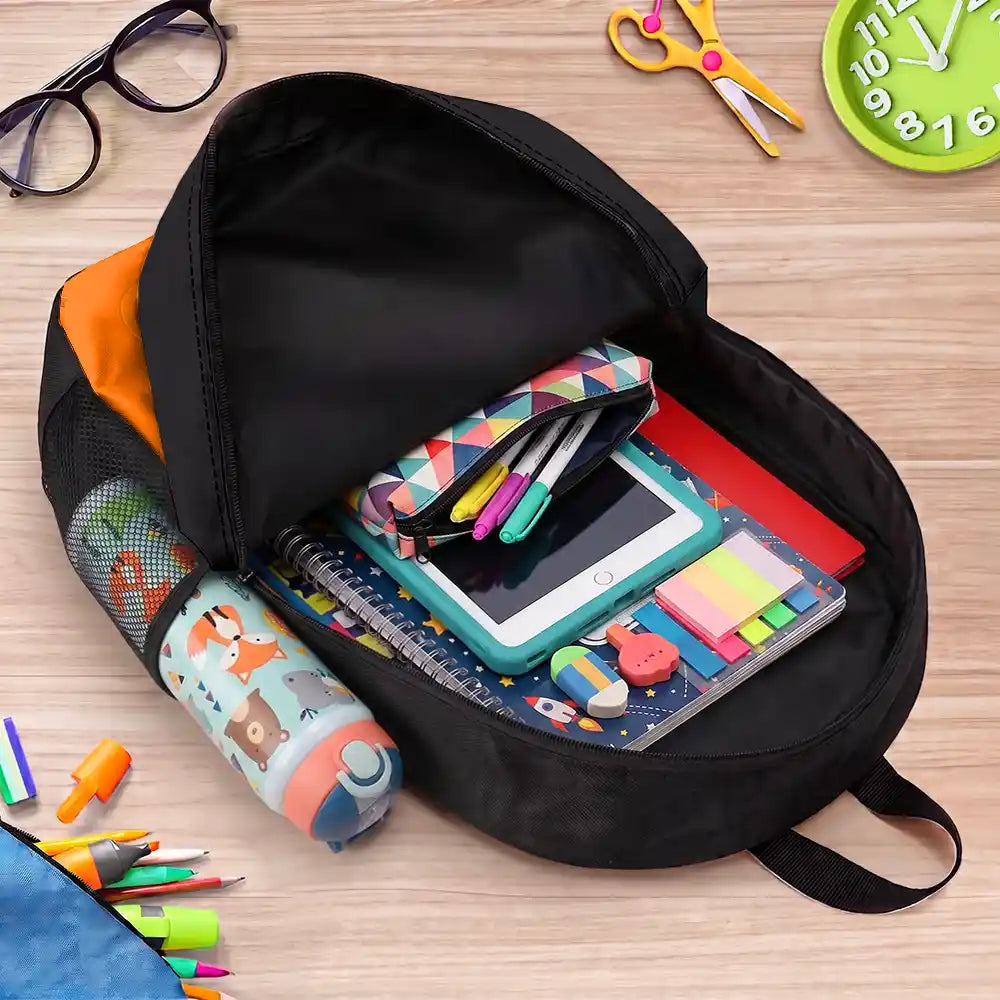 Adorable,Back To School,Gift For Kids,Vector - Adorable Kid Getting Ready For School - Personalized Kids Backpack