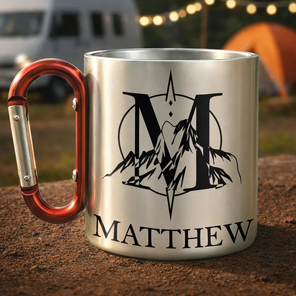 Adventure And Nature Name - Personalized Carabiner Mug