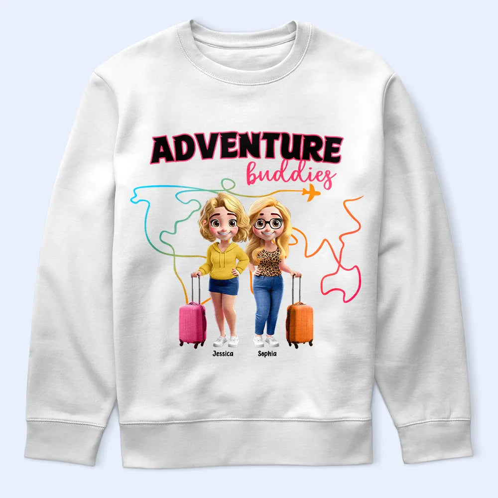 Travel,Gift For Bestie,Best friends' Hobby,Happy - Adventure Buddies 3D Effect - Personalized T Shirt