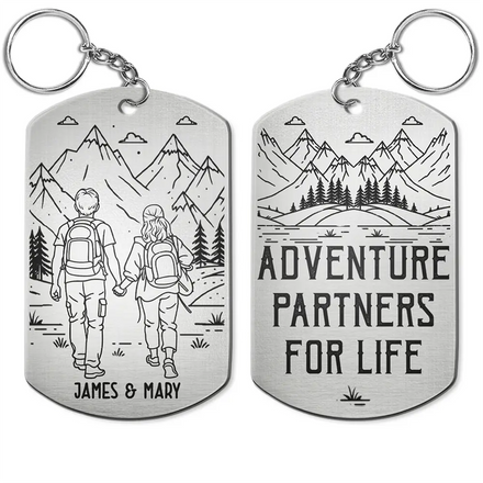 Adventure Partners For Life - Personalized Aluminum Keychain