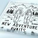 Gift For Couples,Gift For Husband,Old Couples,Gift For Wife,Gift For Boyfriend,Gift For Girlfriend,LGBT,Love - Adventure Partners For Life - Personalized Custom Shaped Acrylic Plaque