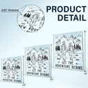 Gift For Couples,Gift For Husband,Old Couples,Gift For Wife,Gift For Boyfriend,Gift For Girlfriend,LGBT,Love - Adventure Partners For Life - Personalized Custom Shaped Acrylic Plaque