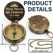 Gift For Couples,Old Couples,Gift For Husband,Gift For Wife,Gift For Boyfriend,Gift For Girlfriend,Happy - Adventure Partners For Life - Personalized Engraved Brass Compass