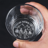 Gift For Couples,Gift For Husband,Old Couples,Gift For Wife,Gift For Boyfriend,Gift For Girlfriend,LGBT,Love - Adventure Partners For Life - Personalized Engraved Whiskey Glass