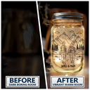 Gift For Couples, Old Couples, Gift For Husband, Gift For Wife, Gift For Boyfriend, Gift For Girlfriend, Happy - Adventure Partners For Life - Personalized Mason Jar Light