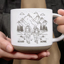 Gift For Couples,Old Couples,Gift For Husband,Gift For Wife,Gift For Boyfriend,Gift For Girlfriend,Happy - Adventure Partners For Life - Personalized Pottery Mug