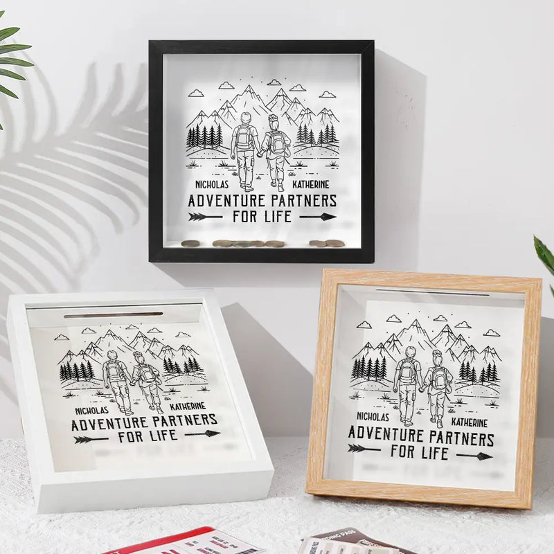 Old Couples,Gift For Husband,Gift For Wife,Gift For Boyfriend,Gift For Girlfriend,Travel,Happy - Adventure Partners For Life - Personalized Ticket Memory Box