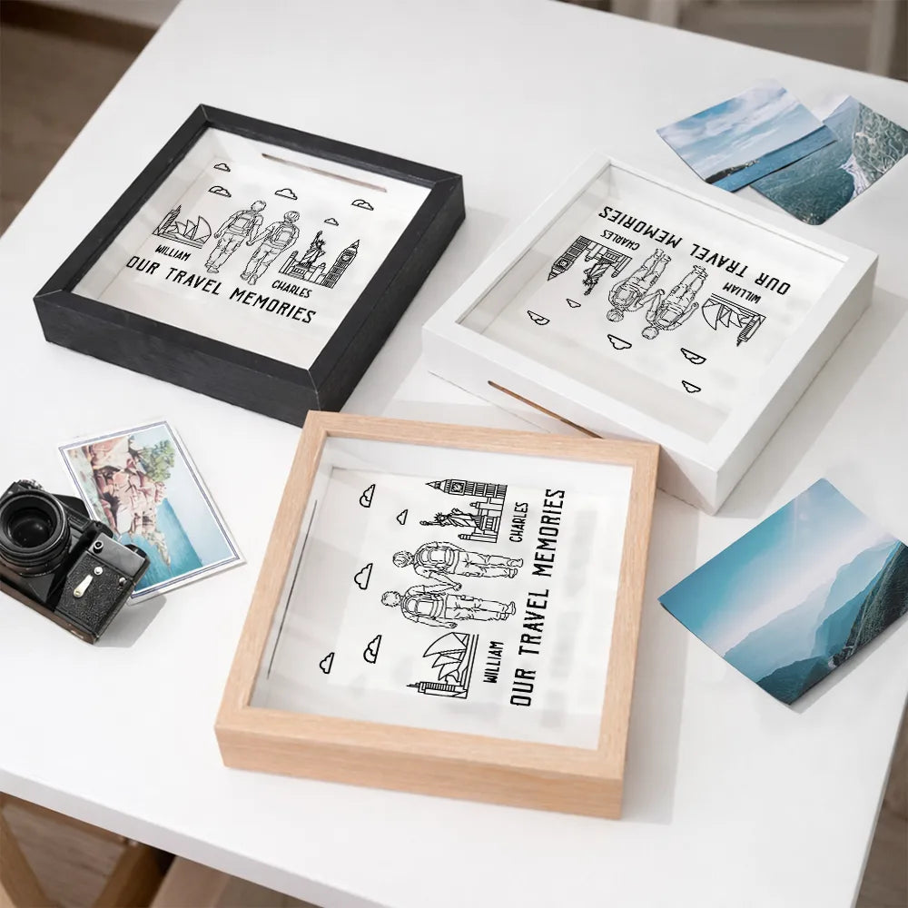 Old Couples,Gift For Husband,Gift For Wife,Gift For Boyfriend,Gift For Girlfriend,Travel,Happy - Adventure Partners For Life - Personalized Ticket Memory Box