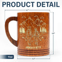 Gift For Couples,Old Couples,Gift For Husband,Gift For Wife,Gift For Boyfriend,Gift For Girlfriend,Happy - Adventure Partners For Life - Personalized Wooden Mug