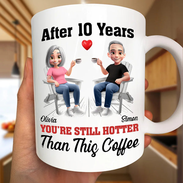 Gift For Couples,Old Couples,Gift For Husband,Gift For Boyfriend,Gift For Girlfriend,Funny - After Years You Still Hot 3D Effect Couple - Personalized Mug