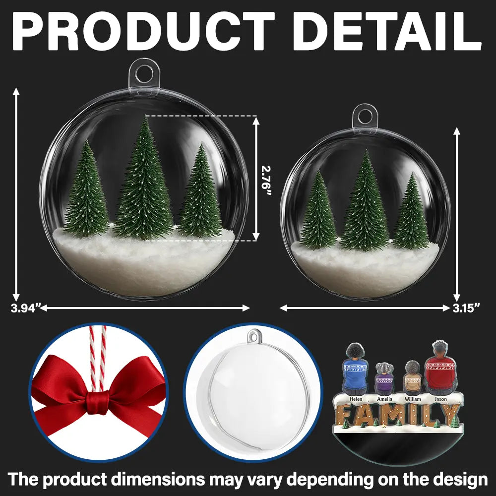 Christmas,Family,Love - All Hearts Come Home For Christmas - Personalized 3D Acrylic Ball Ornament