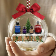 Christmas,Family,Love - All Hearts Come Home For Christmas - Personalized 3D Acrylic Ball Ornament