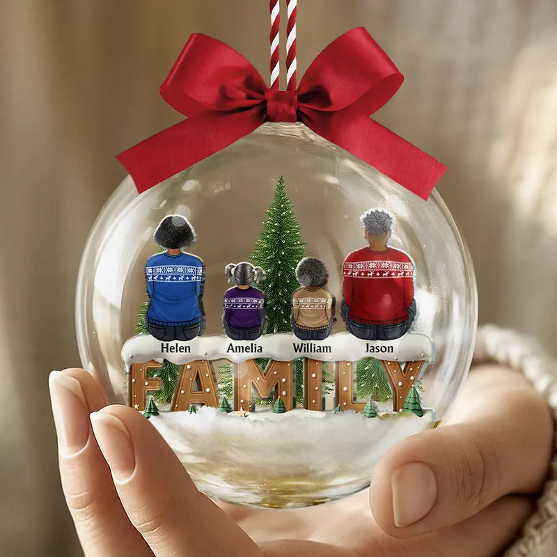 Christmas,Family,Love - All Hearts Come Home For Christmas - Personalized 3D Acrylic Ball Ornament