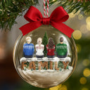 Christmas,Family,Love - All Hearts Come Home For Christmas - Personalized 3D Acrylic Ball Ornament