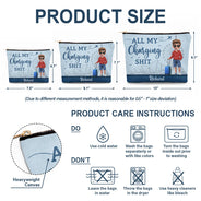 Gift For Yourself,Gift For Women,Gift For Men,Travel,Happy - All My Charging Sh*t - Personalized Cosmetic Bag