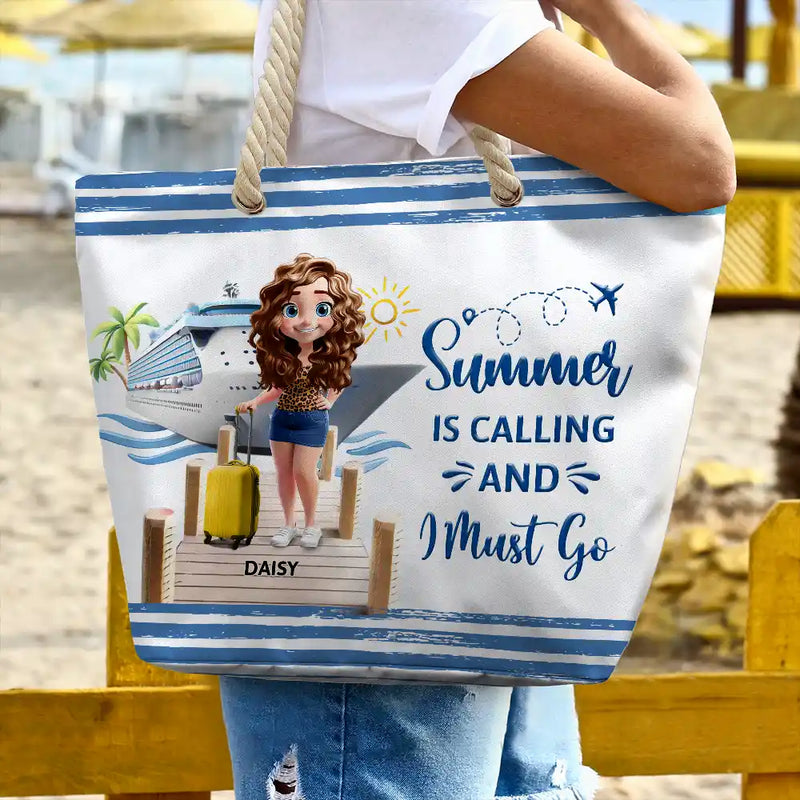 Cruising,Summer,Beach,Gift For Yourself,Gift For Women,Happy - All My Cruise Crap - Personalized Beach Bag