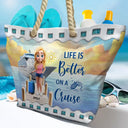 Cruising,Summer,Beach,Gift For Yourself,Gift For Women,Happy - All My Cruise Crap - Personalized Beach Bag