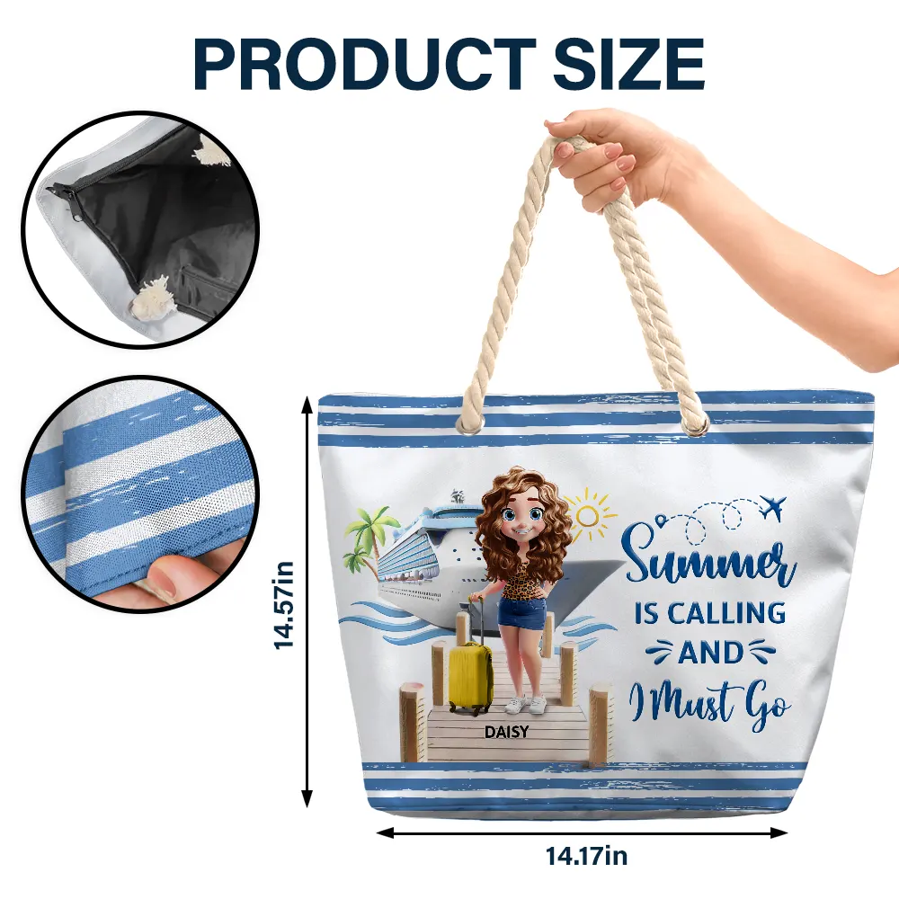 Cruising,Summer,Beach,Gift For Yourself,Gift For Women,Happy - All My Cruise Crap - Personalized Beach Bag