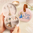 Travel,Gift For Yourself,Gift For Women,Happy - All My Travel Jewelry Stuff - Personalized Jewelry Box With Handle