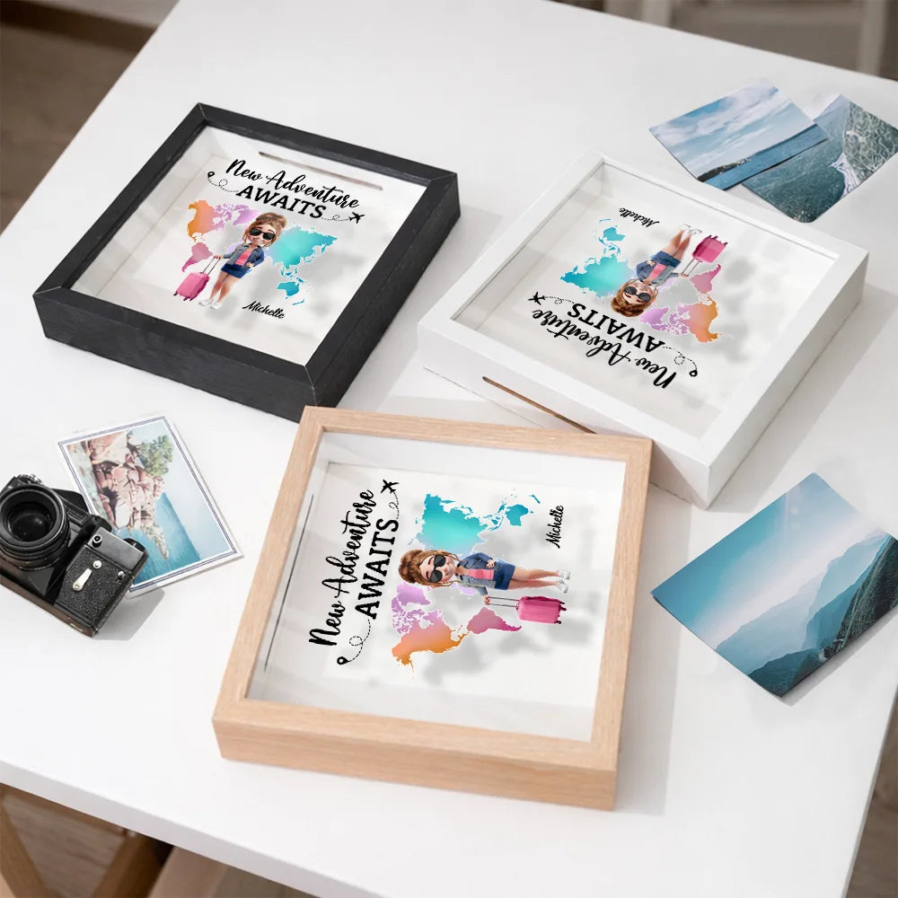 Old Couples,Gift For Husband,Gift For Wife,Gift For Boyfriend,Gift For Girlfriend,Travel,Happy - All My Travel Memories - Personalized Ticket Memory Box