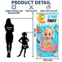 Gift For Kids, Gift For Daughter, Gift For Son, Gift For Sibling, Gift For Sisters, Gift For Brothers, Summer, Beach, Poolside, Swimming, Happy - Alphabet Kid Baby On Swimming Pool Float - Personalized Beach Towel