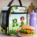 Back To School,Gift For Kids,Gift For Grandkids - Alphabet Name 3D Effect Kid - Personalized Kids Lunch Bag
