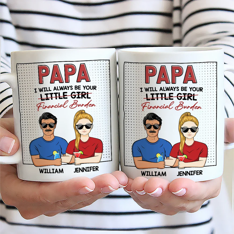 Gift For Men,Gift For Grandpa,Grandpa - Grandkids,Gift For Father,Dad - Daughters (Adult),Dad - Sons,Funny - Always Be Your Financial Burden - Personalized Mug