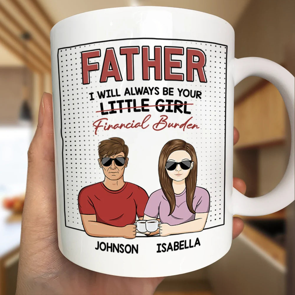 Gift For Men,Gift For Grandpa,Grandpa - Grandkids,Gift For Father,Dad - Daughters (Adult),Dad - Sons,Funny - Always Be Your Financial Burden - Personalized Mug