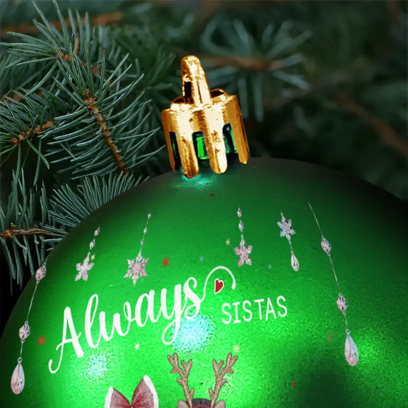 Gift For Bestie,Christmas,Happy - Always Besties - Personalized Ball Ornament