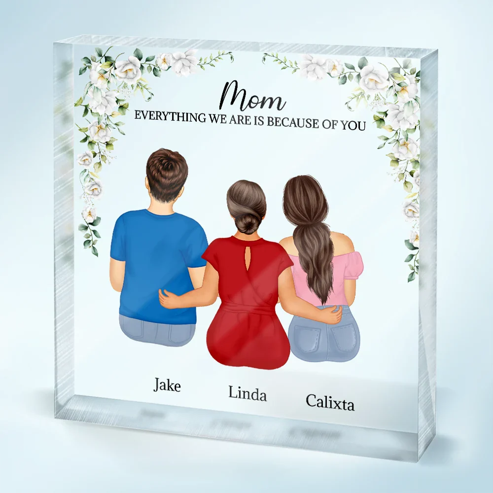 Gift For Mother, Mom - Children, Mom - Daughters (Adult), Mom - Sons, Love - Always My Mother Forever My Friend - Personalized Square Shaped Acrylic Plaque