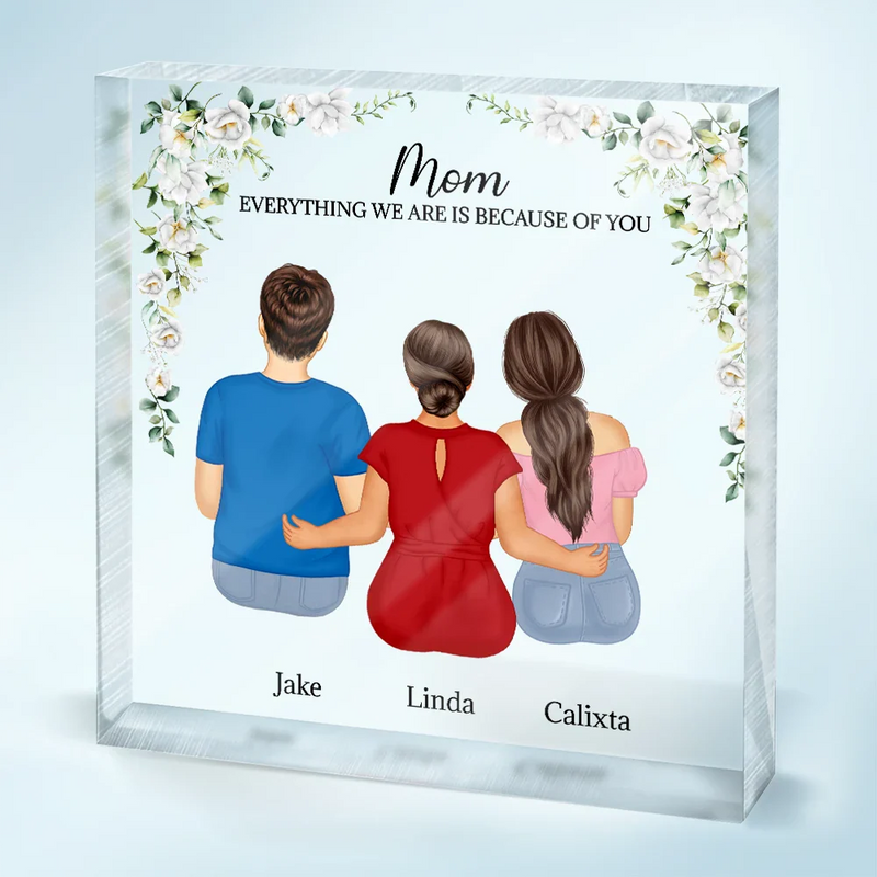 Gift For Mother, Mom - Children, Mom - Daughters (Adult), Mom - Sons, Love - Always My Mother Forever My Friend - Personalized Square Shaped Acrylic Plaque