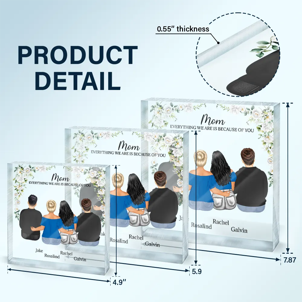 Gift For Mother, Mom - Children, Mom - Daughters (Adult), Mom - Sons, Love - Always My Mother Forever My Friend - Personalized Square Shaped Acrylic Plaque