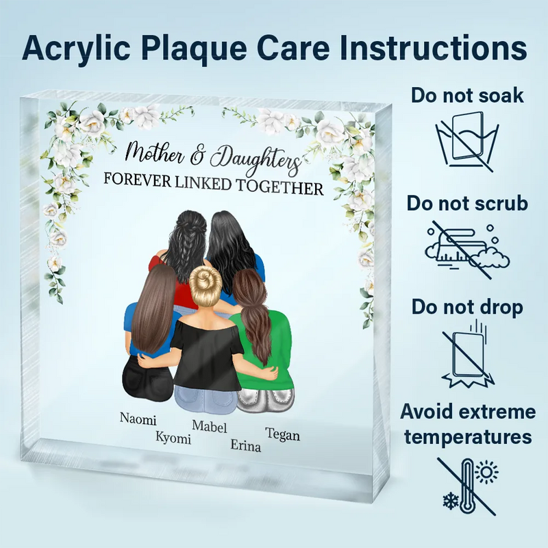 Gift For Mother, Mom - Children, Mom - Daughters (Adult), Mom - Sons, Love - Always My Mother Forever My Friend - Personalized Square Shaped Acrylic Plaque