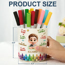 Gift For Kids,Happy - I Am Kind I Am Smart - Personalized Rotating Pen Holder