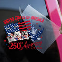 Pet Lovers,Happy,America 250th,Independence Day - America 250 Anniversary Dog Cat Lover - Personalized Decor Decal