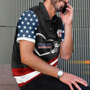 Gift For Husband,Gift For Yourself,Gift For Men,Gift For Father,Gift For Grandpa,Independence Day,America 250th,Love - America 250 Anniversary Grandpa Dad Kids Handprints - Personalized Polo Shirt