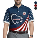 Gift For Husband,Gift For Yourself,Gift For Men,Gift For Father,Gift For Grandpa,Independence Day,America 250th,Love - America 250 Anniversary Grandpa Dad Kids Handprints - Personalized Polo Shirt
