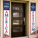 America 250th,Independence Day,Family,Proud,Custom Text - America 250 Years Of Freedom - Personalized Porch Banners