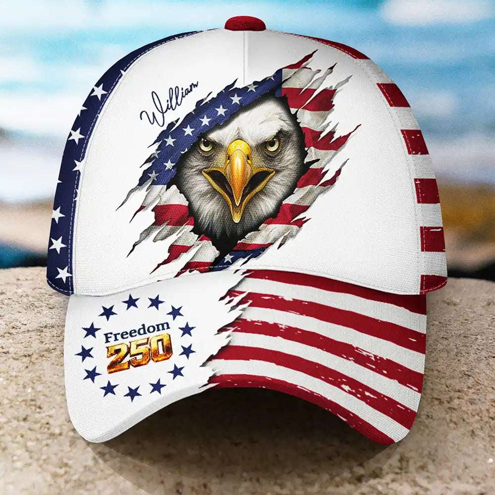 America 250 Years Of Freedom Eagle - Personalized Classic Cap