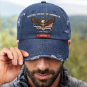 America 250th,Independence Day,Gift For Yourself,Proud,Custom Text - America 250th Anniversary - Personalized Embroidered Distressed Cap