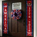 America 250th,Independence Day,Top Market,Family,Proud,Icon - America 250th Anniversary - Personalized Porch Banners