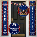 America 250th,Independence Day,Top Market,Family,Proud,Icon - America 250th Anniversary - Personalized Porch Banners