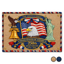 Family, Parents, Gift For Grandparents, Happy - America 250th Anniversary Family - Personalized Doormat